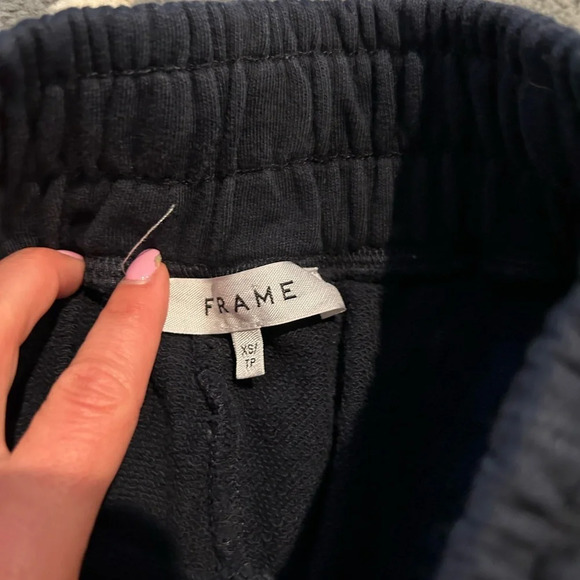 Frame Wide Leg Sweatpants Dark Navy - Picture 5 of 7